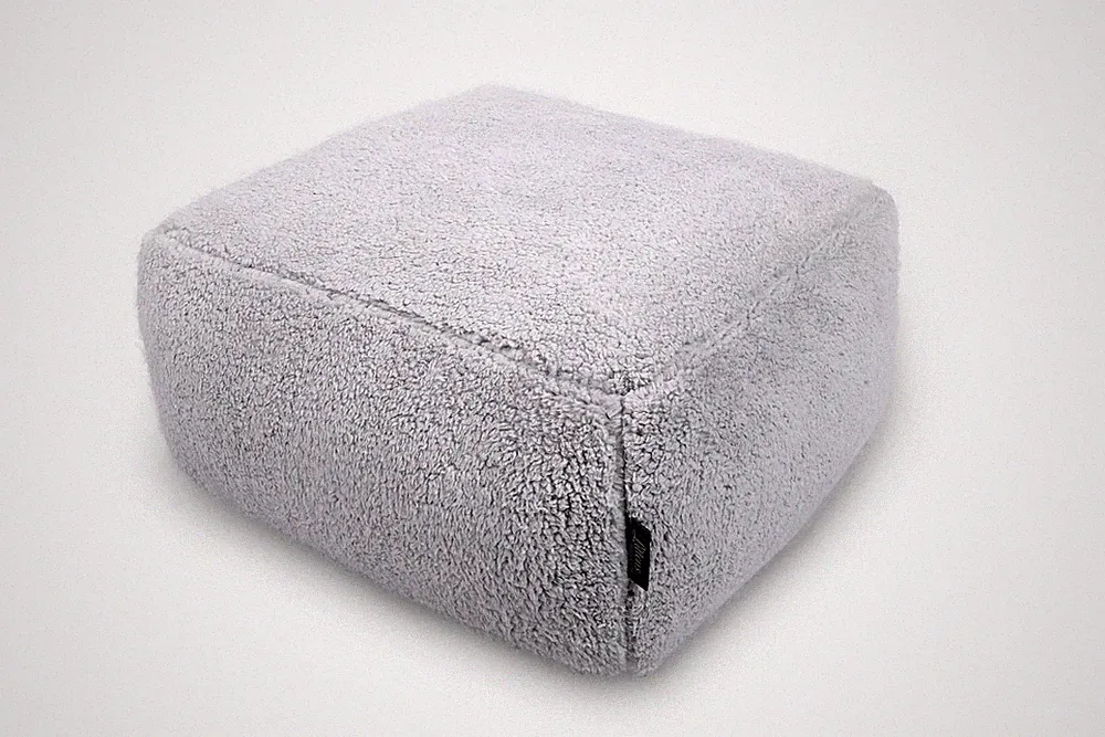 Teddy Fleece Quadrat Fußhocker Ottomane Pouffe Sitzsack Sitz 45 cm x 25 cm