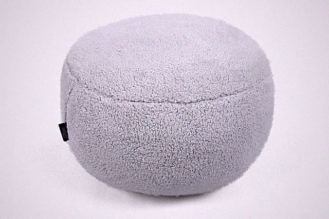 Teddy Fleece Rund Fußhocker Ottomane Pouffe Sitzsack Sitzfläche 45 cm x 25 cm