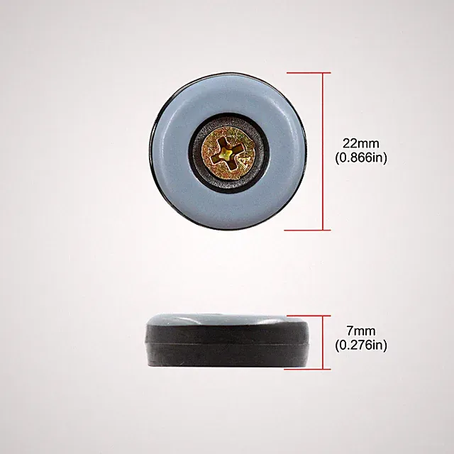 Teflongleiter zum Schrauben Ø19/Ø22mm / 20 Stk. inkl. Schraube Möbelgleiter