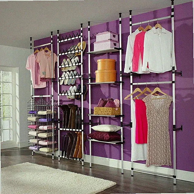 Teleskop Garderobe Kleiderstange Alu Kleiderschrank Garderobenständer vidaXL