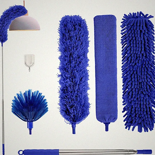 Teleskop-Waschbarer Staubwedel 7-teilig Lang Ausziehbar bis 213 cm Spinnweben...
