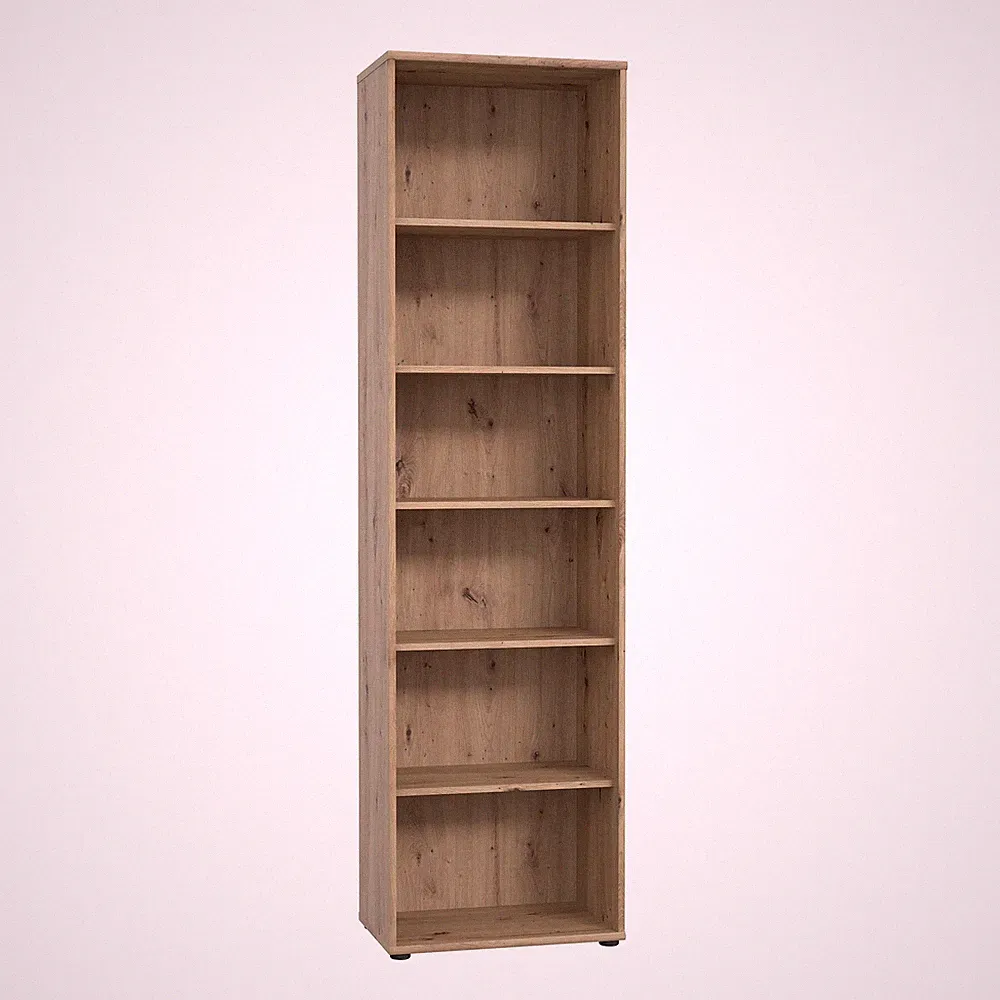 TEMPRA 2 Regal mit 5 Einlegeböden, Holzwerkstoff, Artisan Eiche Dekor, B x H...