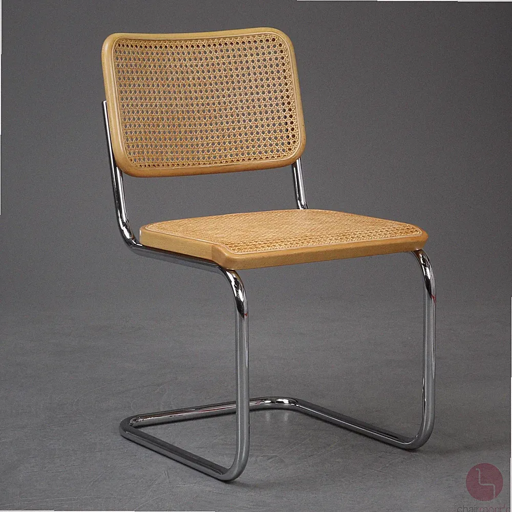 Thonet S32 Freischwinger Buche Bauhaus Stuhl Vintage tolle Patina neues Geflecht