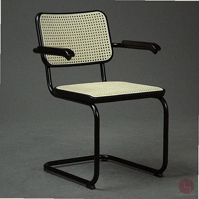 Thonet S64 V Freischwinger Stuhl Wiener Geflecht Gestell Schwarz Breuer TOP