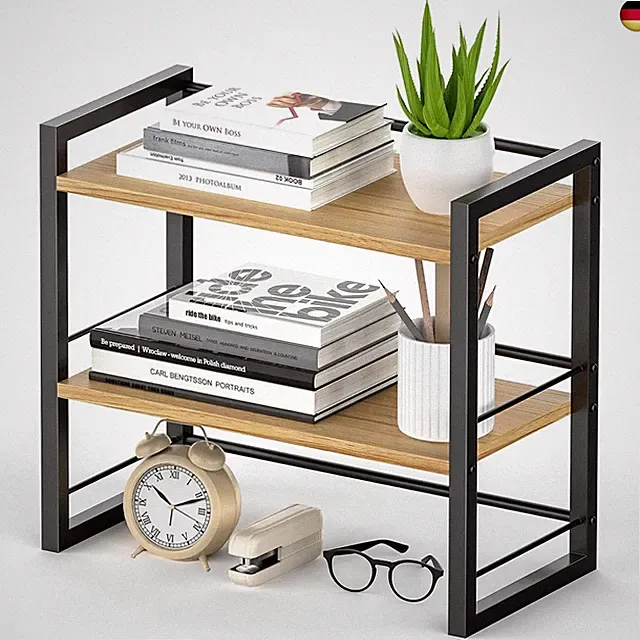 THYGIFTREE Schreibtisch Regal Organizer Aus Holz, Mini Regal Desk Shelf