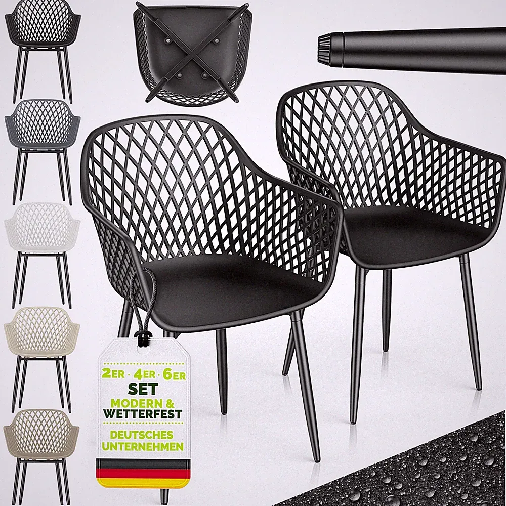 tillvex® Gartenstühle Wetterfest Gartensessel Set Gartenstuhl Gartenmöbel Balkon