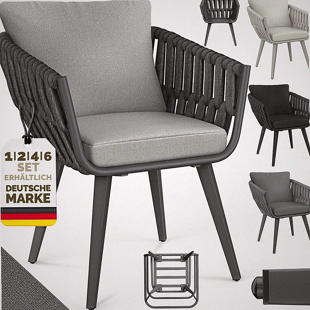 tillvex® Gartenstühle Wetterfest Gartensessel Set Gartenstuhl Gartenmöbel Balkon