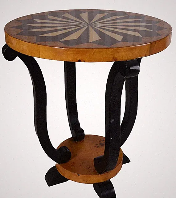 Tisch Art Deco Intarsien Beistelltisch Antik Couchtisch Kaffeetisch Holztisch