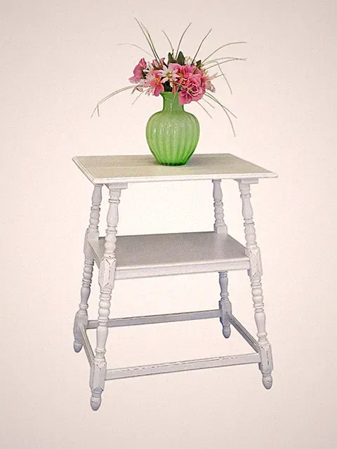 Tisch Beistelltisch Telefontisch Vintage Antik Shabby Chic Weiß B: 60 cm (8234)