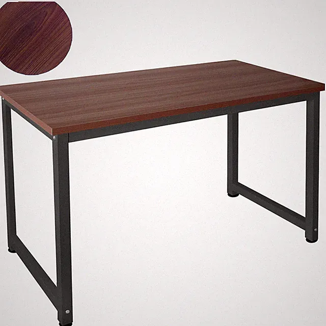 Tisch Computertisch PC Schreibtisch Bürotisch 120 x 60 cm Teak Schwarz Kingpower