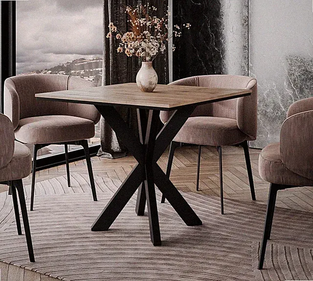 Tisch Eloasan Esszimmertisch Rechteck Küchentisch Industrial Design Wohnzimmer