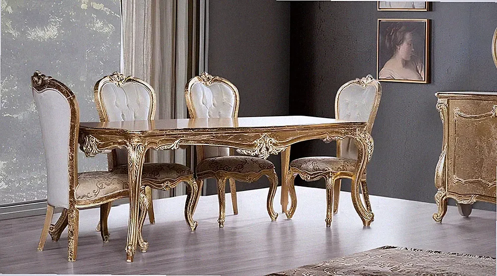 Tisch Esszimmertisch Esstisch Esszimmer Holz Tische Barock Ess Luxus Möbel Neu
