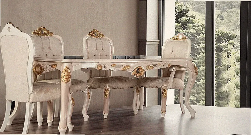 Tisch Esszimmertisch Esstisch Esszimmer Holz Tische Barock Ess Luxus Möbel Neu