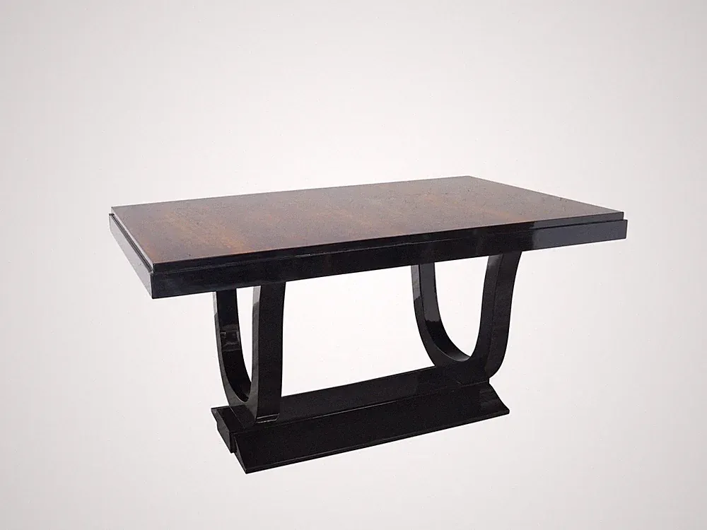Tisch Esszimmertisch Kulissentisch Art Deco um 1925 Hochglanz L: 150 cm -11240