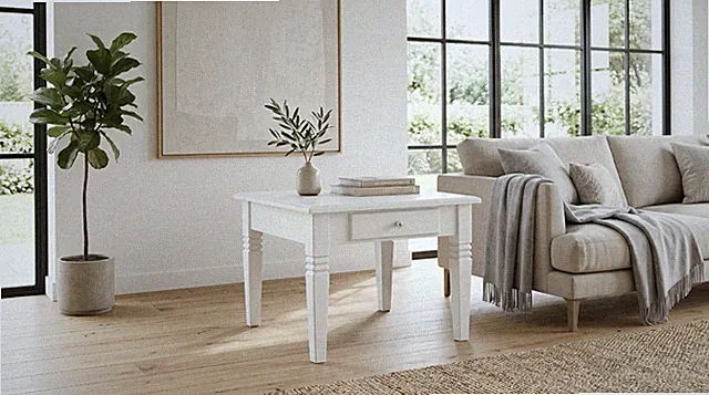 Tisch im Landhaus, Vintage, antik, shabby-chic Stil
