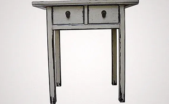 tisch schreibtisch mit schubfach chinesische massivholz möbel kl. weiß Schublade