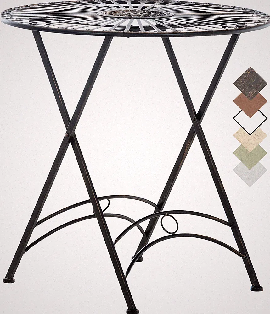 Tisch Tegal Bistrotisch Gartentisch Balkontisch Eisentisch Metalltisch Esstisch