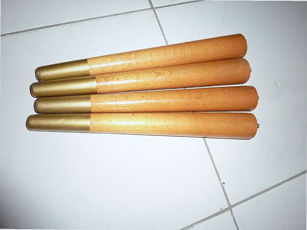 Tischbeine 4er Set Holz braun Vollholz Tischfuß 30cm Möbelbeine M8, 14mm