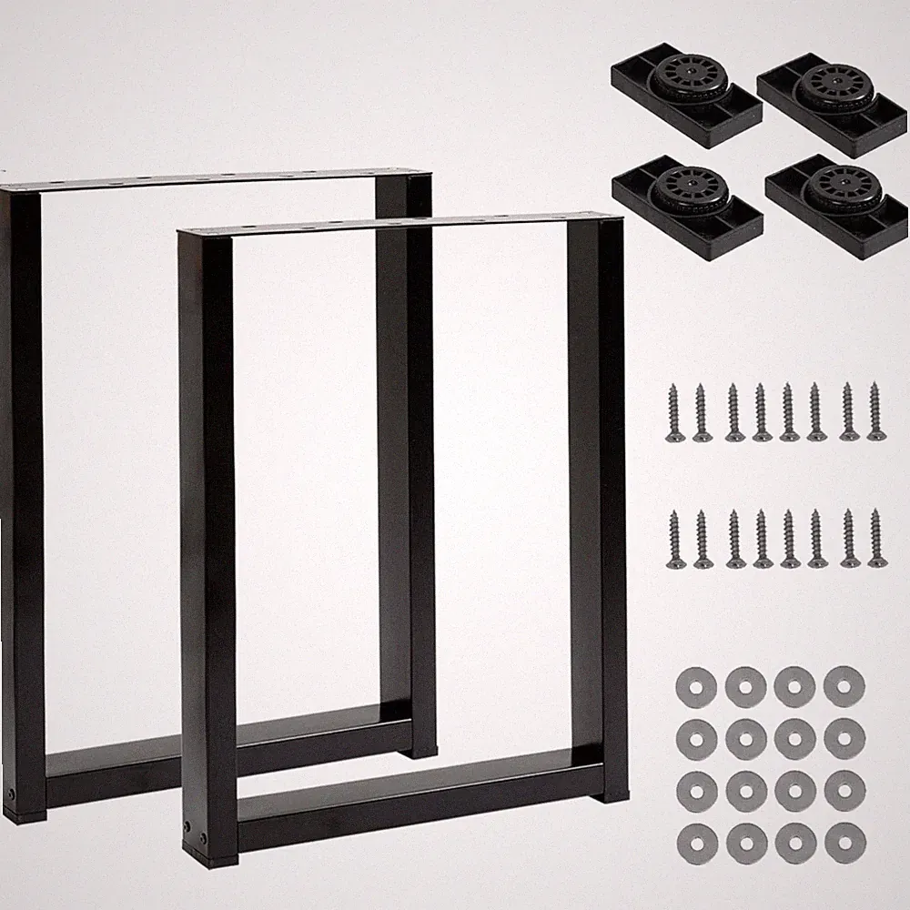 Tischbeine Metall Möbelbeine Sitzbank Esstisch diy Kufen Modern Schwarz 80x72cm