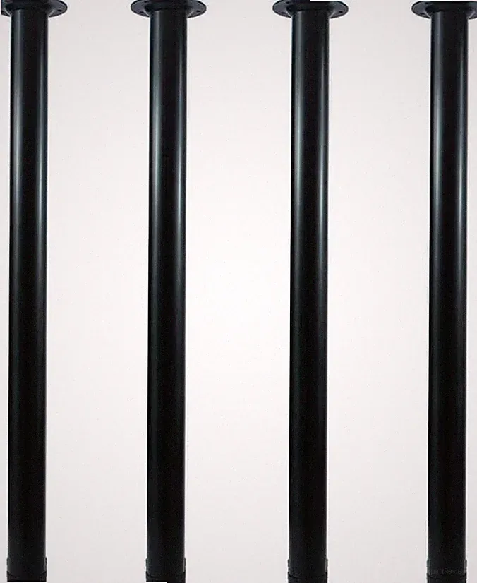 Tischbeine Möbelfüße 80 cm Metall 4 Teile Schreibtisch Esstisch schwarz Garage