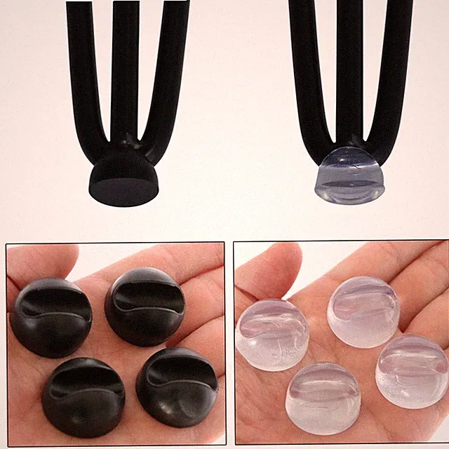 Tischbeinschoner 12mm Schwarz Transparent Bodenschutz 4er Set Hairpin Legs ️