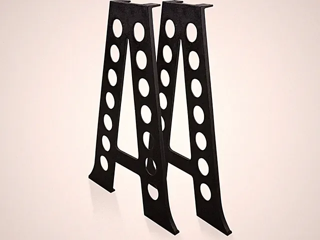 Tischgestell Fußgestell für DIY Bartisch Tischfüße Gusseisen Schwarz 2 Stück