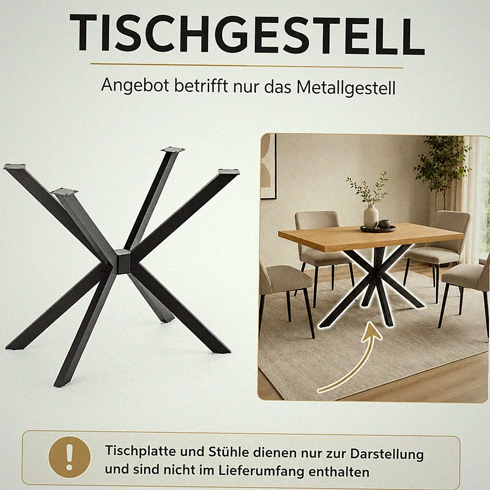 tischbeine metall schwarz pulverbeschichtet