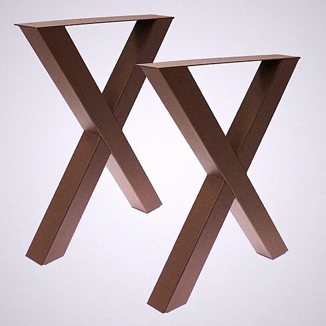 Tischgestell Tischbein X-Gestell Esstisch Schreibtisch Tisch Loft Edelrost Style