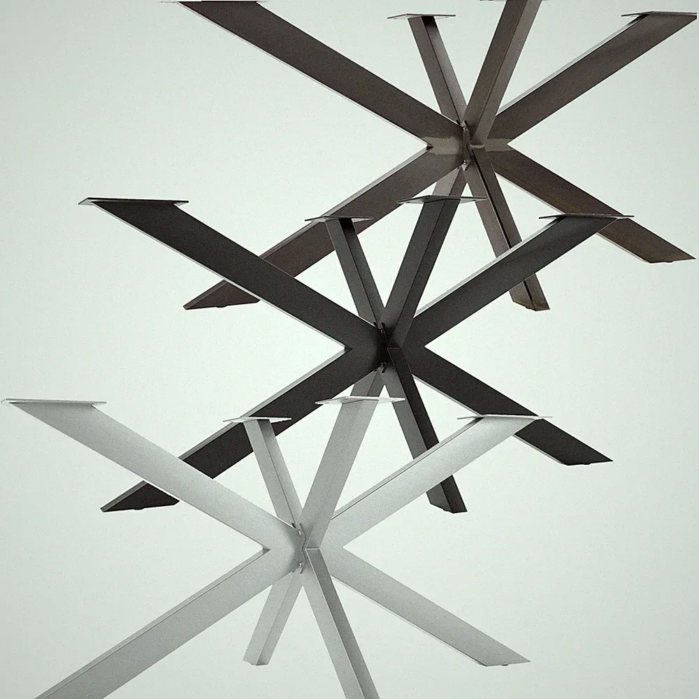 Tischgestell Tischkufe SPIDER schwarz X-Form Tischuntergestell Stahl SOTECH
