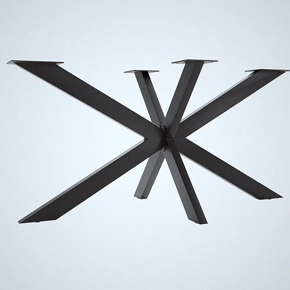 Tischgestell Tischkufe SPIDER schwarz X-Form Tischuntergestell Stahl SOTECH
