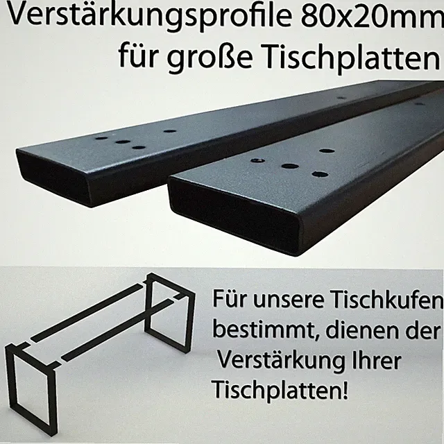 Tischgestell Verstärkungsprofile Querprofile Schwerlast Industrial Loft NEU