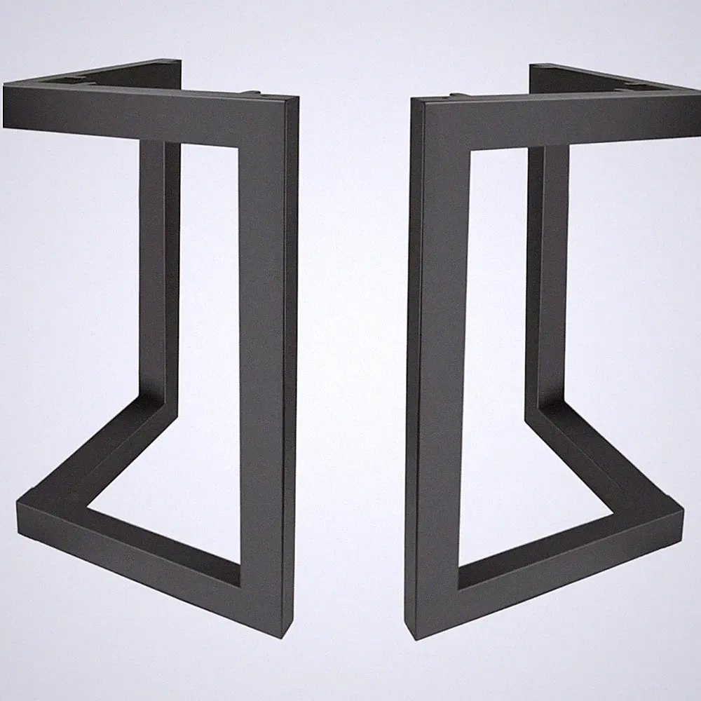 Tischkufen Metall Schwarz Haarnadel 71cm Set 2 Industriestil Möbel