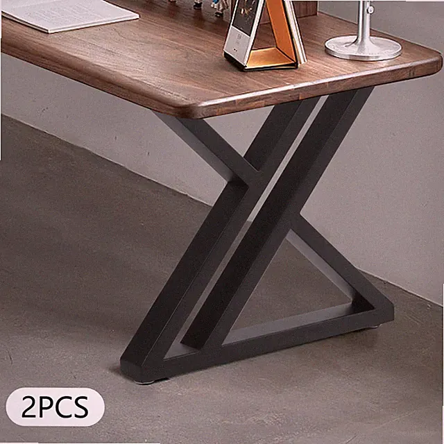 Tischkufen Tischbeine Tischgestell Couchtisch Möbelfüße X-Form Loft Style 45 cm
