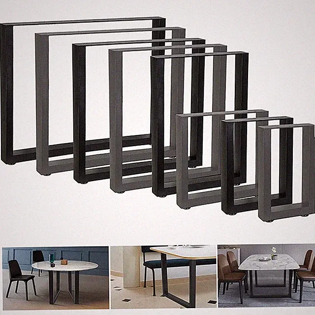 Tischkufen Tischgestell Tischbeine Möbelfuß 2er-Set Hairpin Leg Tischfüße Stahl