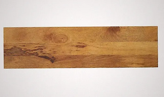 Tischplatte 110x40x2,5 cm Massivholz Mango Rechteckig Eichen Finish Ersatzplatte