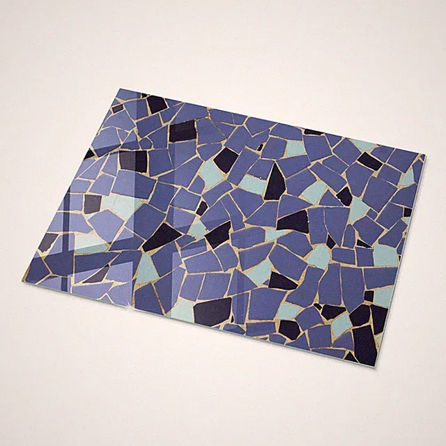 Tischplatte aus Glas mit Digitaler Druckoberfläche Buntes Muster 120x80 cm