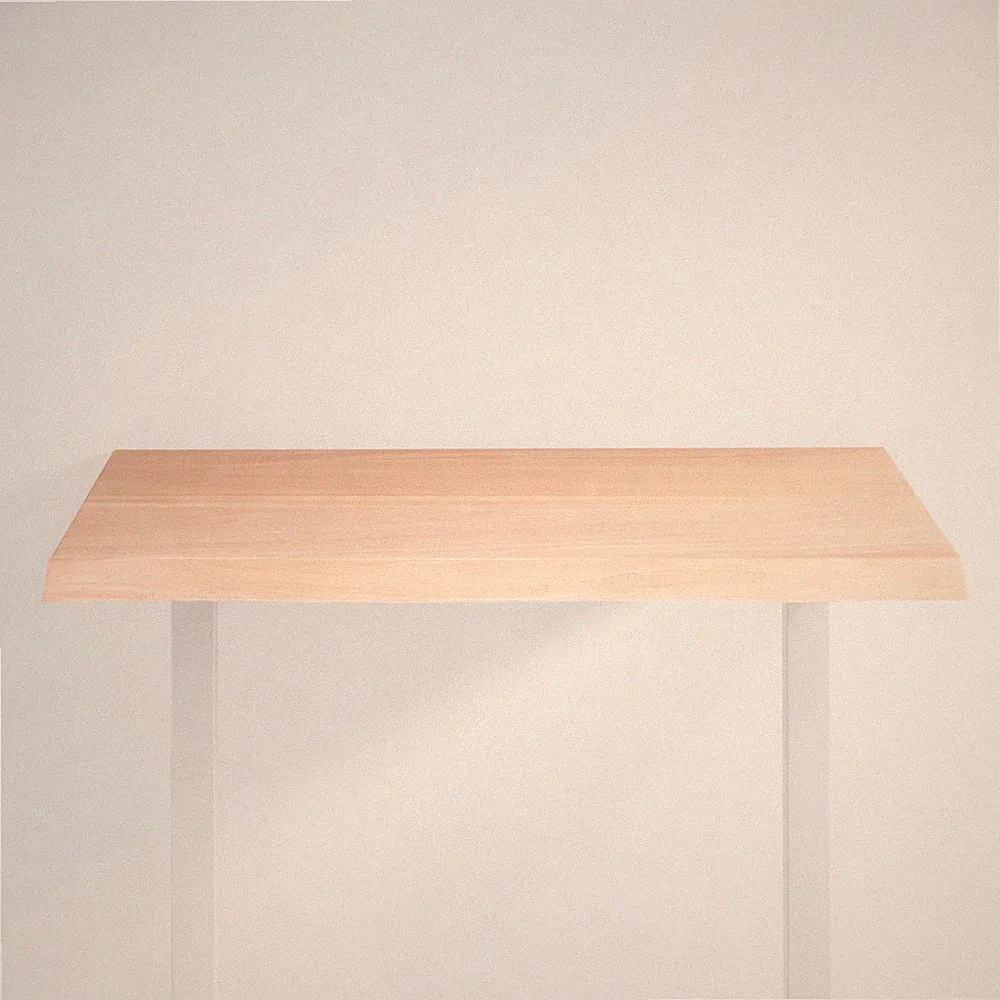 Tischplatte Eiche massiv 60x50cm Baumkante Holzplatte unbehandelt