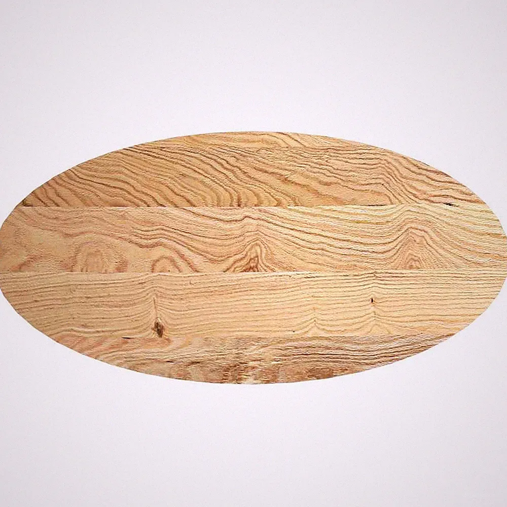 Tischplatte Eiche Massivholz 120x60 cm Oval Couchtisch Platte DIY Möbel Holz