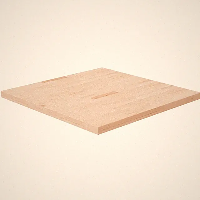 Tischplatte Quadratisch 90x90x4 Cm Eichenholz Unbehandelt