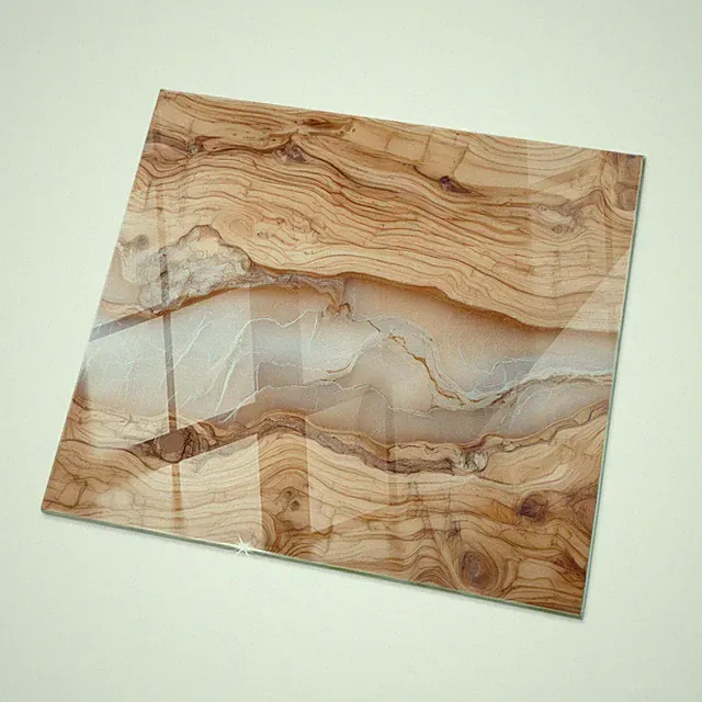 Tischplatte Quadratisch ESG Gehärtet Glas Für Esstisch Naturholz mit Harz 50x50