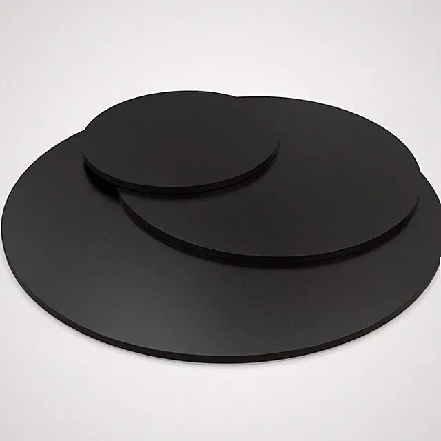 Tischplatte rund 28mm Dekor Spanplatte schwarz Holz Esstisch Couchtisch