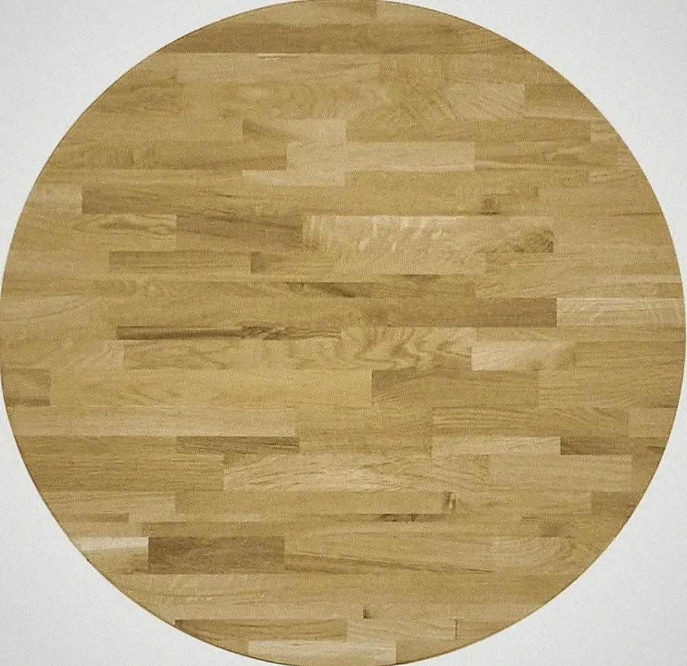 Tischplatte Rund 70 cm massives Eichenholz Massivholz Holz Holztischplatte Tisch