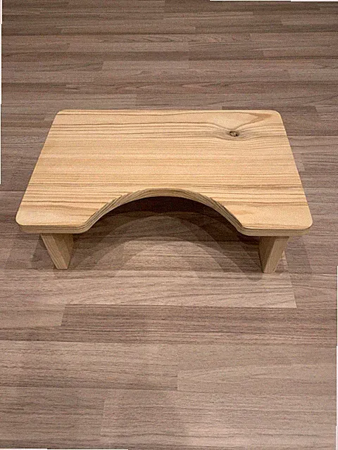 Toilettenhocker, Hochhocker Badezimmer, aus Holz, Fußhocker unter Schreibtisch