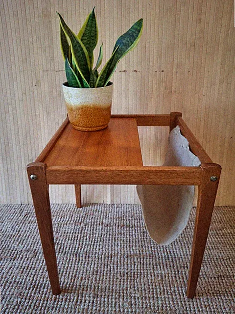 Toller Vintage 60er Danish Brdr Furbo Spottrup Teak Zeitungsständer Beistelltisch