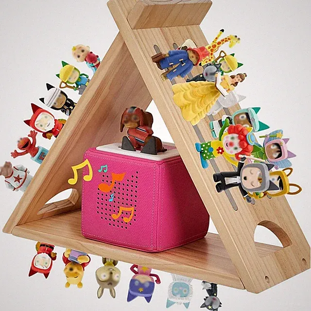Tonie Regal, Magnetregal für Tonie Hörfiguren, Toniebox Regal aus Holz, Aufbewah