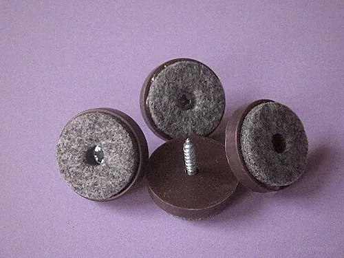 TOP Möbelgleiter, Stuhlgleiter, Filzgleiter m. Schraube 20/24/28/40 weiß/braun