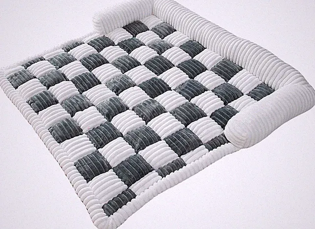 TOPCHANCES Orthopädisches Hundebett Grosse Hunde - 90x90x13cm,Waschbar