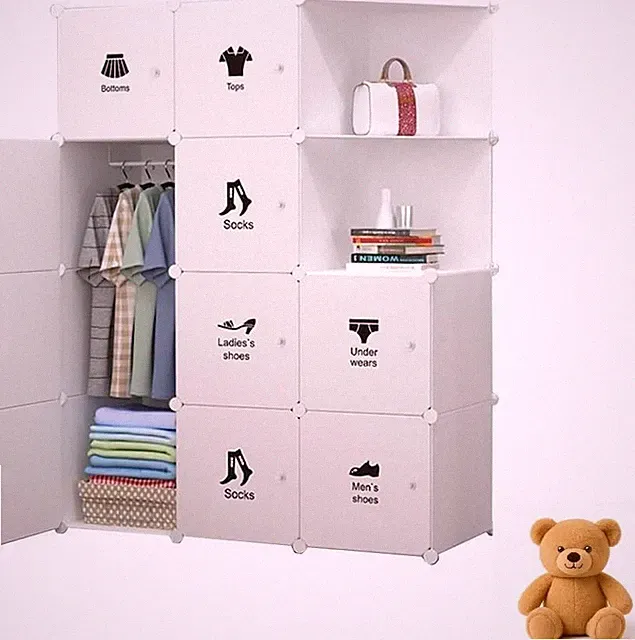 Tragbarer Kleiderschrank Zum Aufhängen Von Kleidung Schlafzimmerschrank + Türen