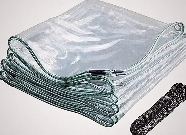 Transparente PVC-Abdeckplane - 420g/m² - Gartenmöbel Schutz - 1x1m