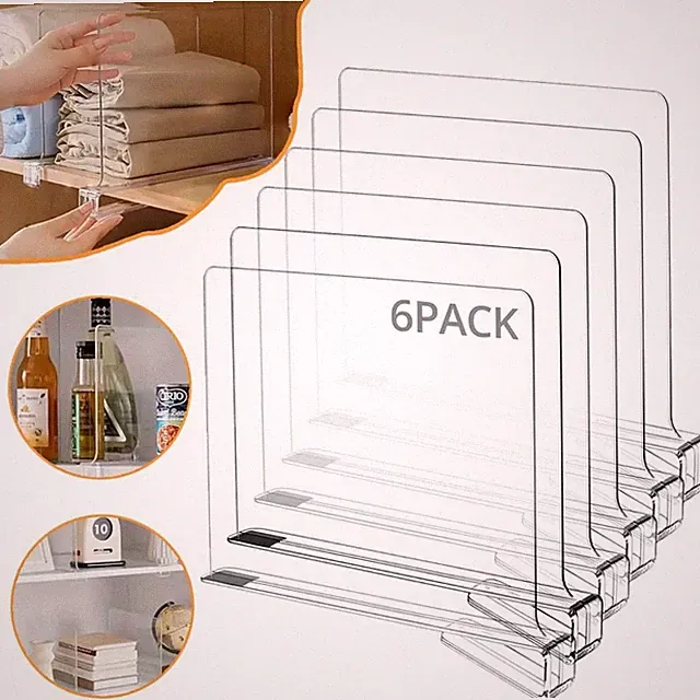 Transparente Regaltrenner Kleiderschrank Trenner Verstellbar Schrank Regalteiler